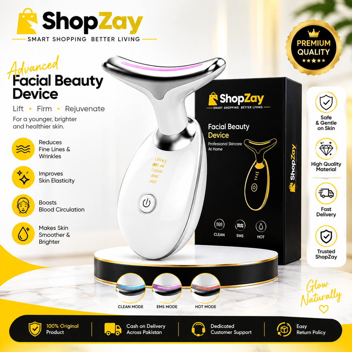 Electric Fascial Massager for Neck & Face