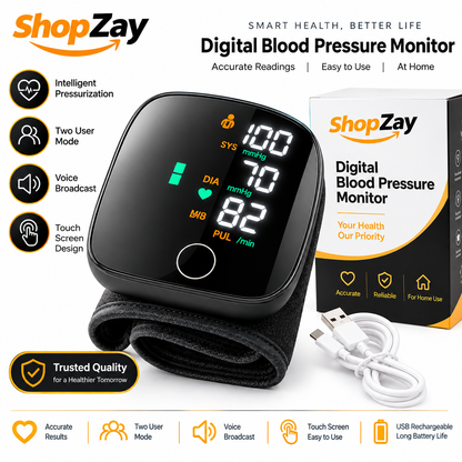 Digital Blood Pressure Monitor Automatic Electric BP Machine Accurate Upper Arm BP & Pulse Monitor