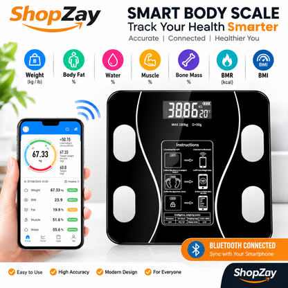 Smart Body Weight Scale – Bluetooth Digital Body Fat & BMI Analyzer