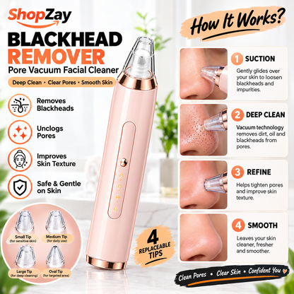 Blackhead Remover Pore Vacuum Facial Cleaner | Deep Pore Cleaning & Blackhead Removal