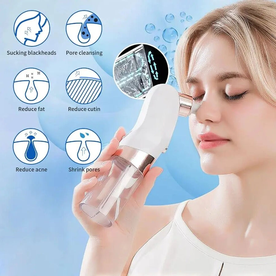 Electric Pore Cleaner & Blackhead Remover | Facial Pore Vacuum with 6 Heads