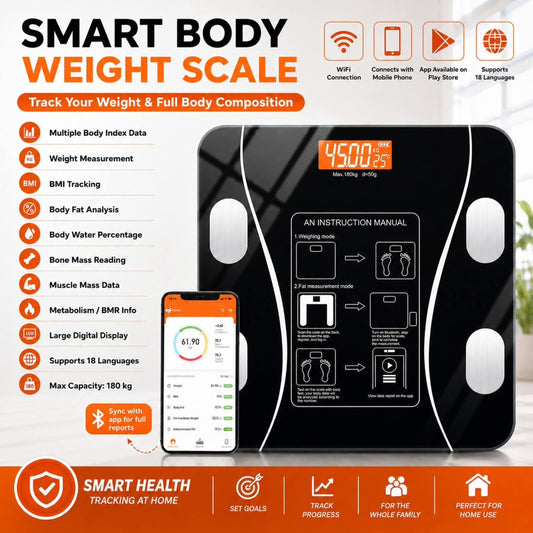 Smart Body Weight Scale – Bluetooth Digital Body Fat & BMI Analyzer
