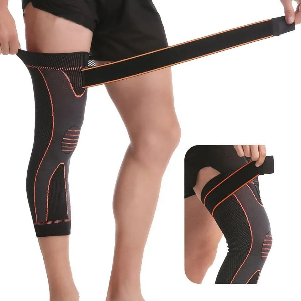 Knee Support Compression Sleeve with Strap