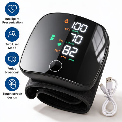 Digital Blood Pressure Monitor Automatic Electric BP Machine Accurate Upper Arm BP & Pulse Monitor