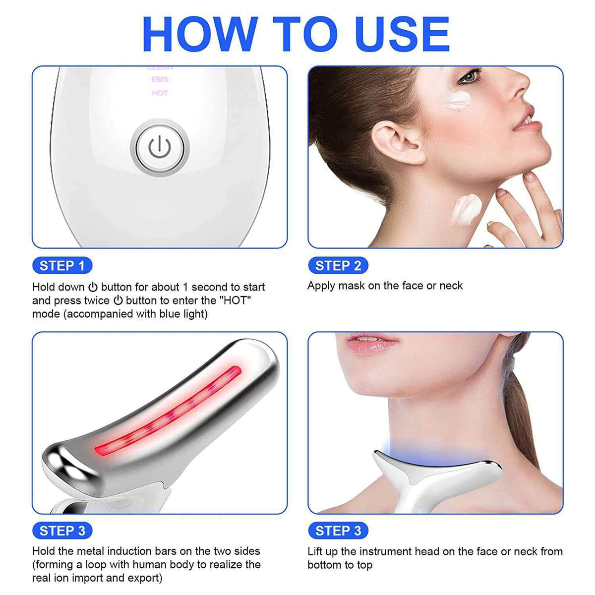Electric Fascial Massager for Neck & Face