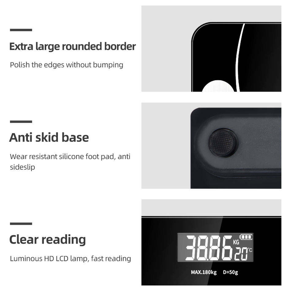 Smart Digital Body Weight Scale with LCD Display