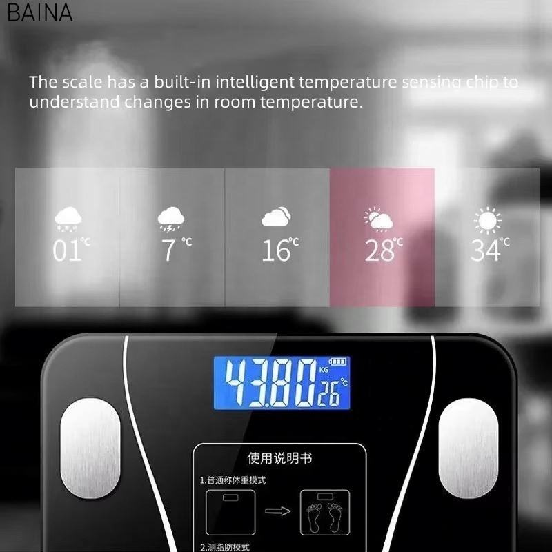 Smart Digital Body Weight Scale with LCD Display