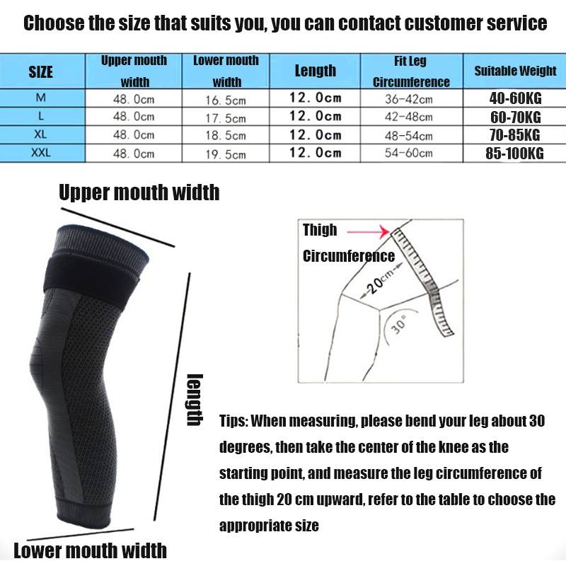 Knee Support Compression Sleeve with Strap